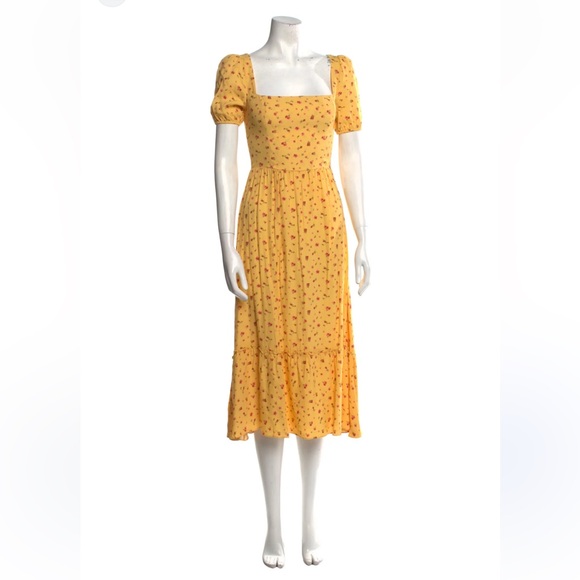 Reformation Yellow Floral Dress - Picture 4 of 12
